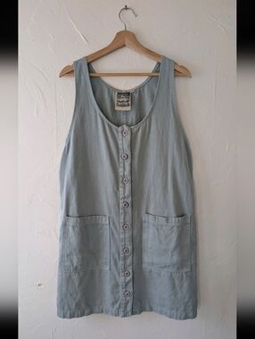 Jungmaven Jumper Dress Hemp Blend Size Medium Light Blue